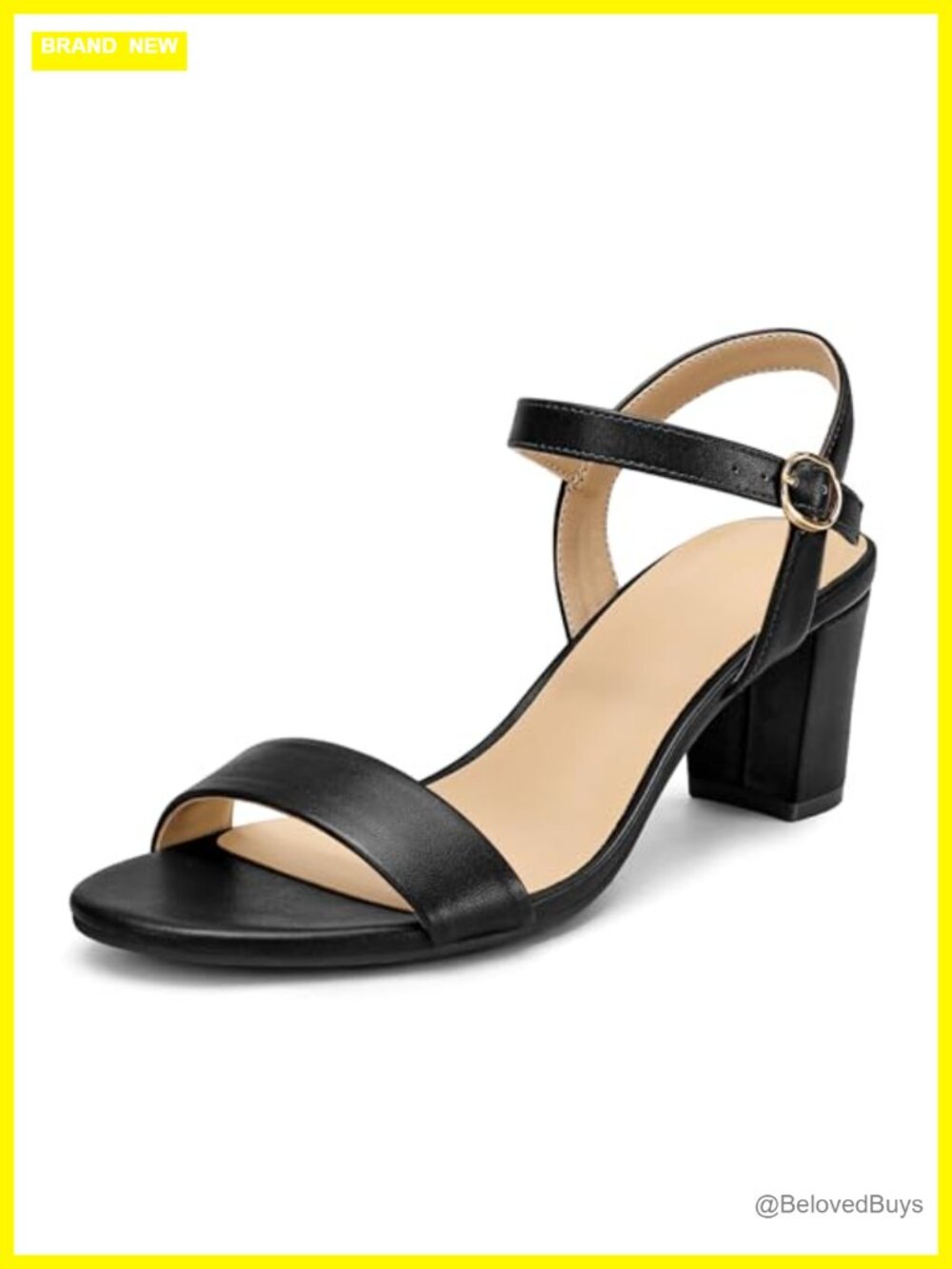 Women's Chunky Block Heel Open Toe Ankle Strap Heeled Sandals